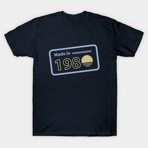 born in 1980 T-Shirt by FBdesign